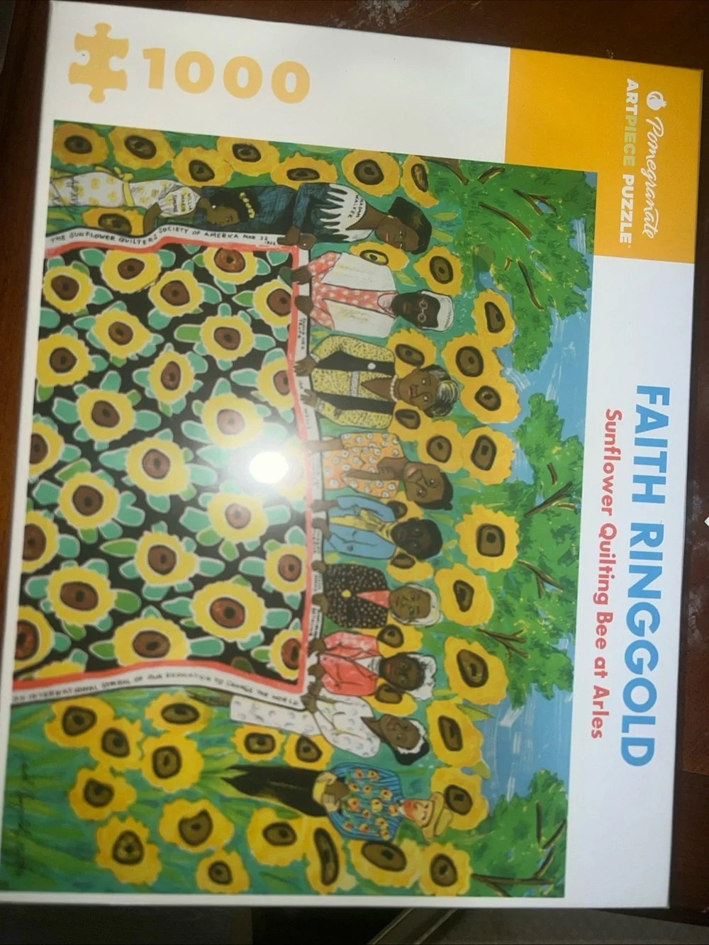 Faith Ringgold Sunflower Quilting Bee 1000-Piece Puzzle - Yellow & Green